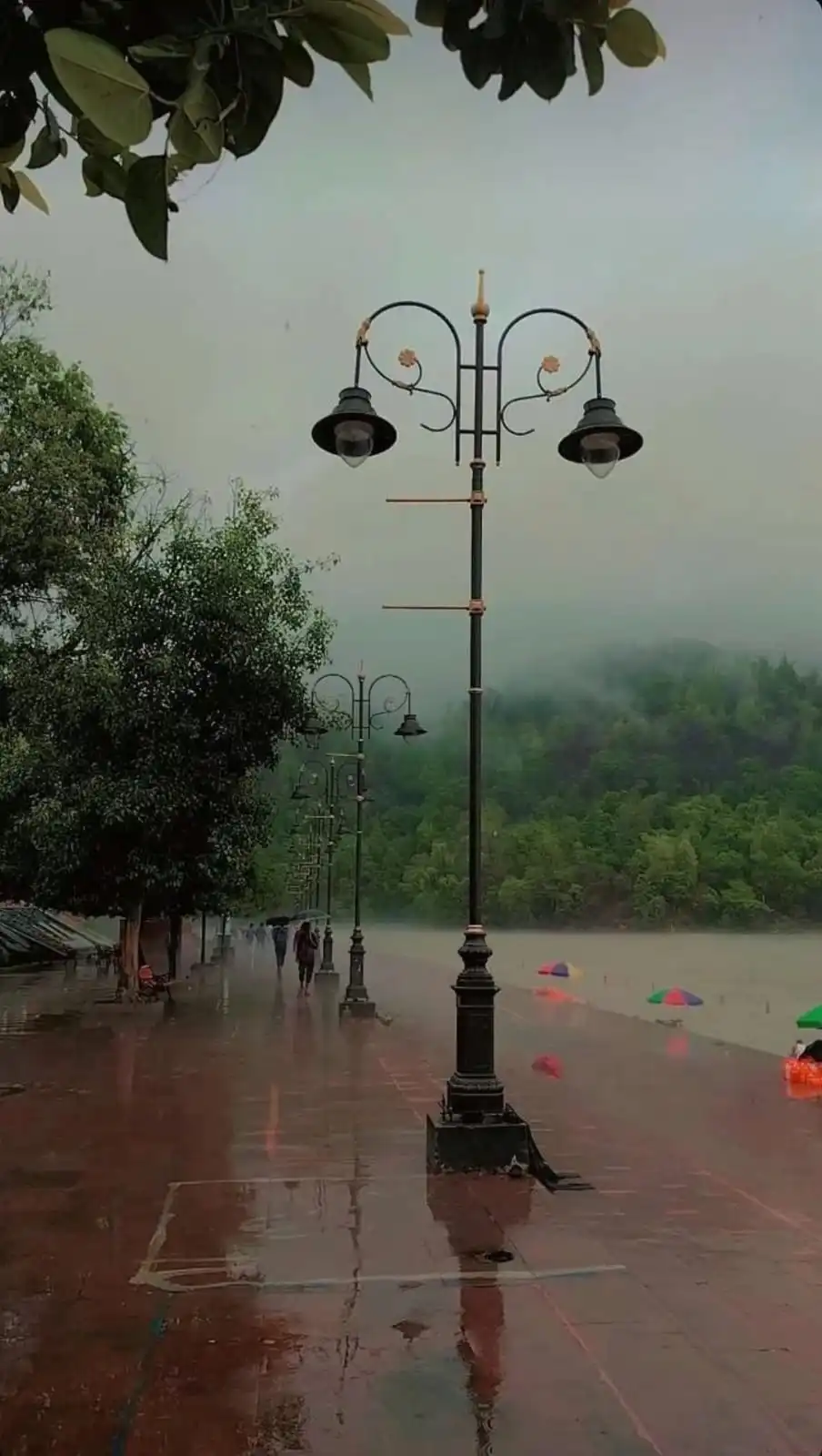 Peaceful view of Triveni Ghat in Rishikesh